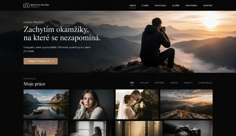 Ukázka webu: Osobní portfolio